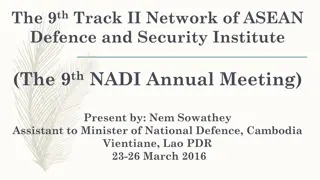 ASEAN Defence and Security Institute - National Security and Defence Policy