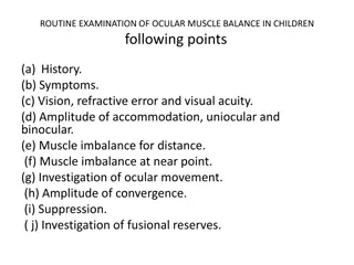 Routine Examination of Ocular Muscle Balance in Children