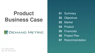Designing a Business Case for Corporate Product Investment