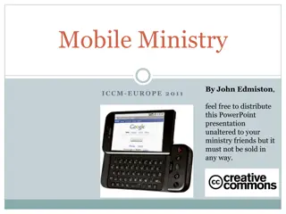 Mobile Ministry Advantages and Opportunities