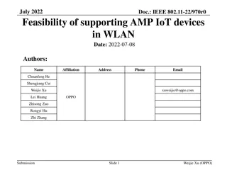 Feasibility of Supporting AMP IoT Devices in WLAN