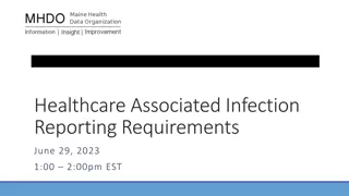 Healthcare Associated Infection Reporting Requirements
