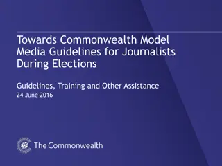 Commonwealth Model Media Guidelines for Journalists During Elections