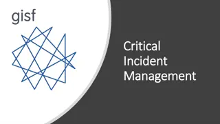 Critical Incident Management