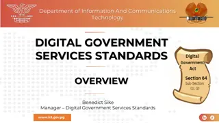 DIGITAL GOVERNMENT Services Standards