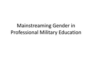 Mainstreaming Gender in Professional Military Education