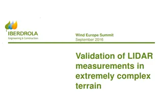 Validation of LIDAR Measurements in Complex Terrain - Wind Europe Summit