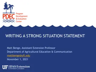 WRITING A STRONG SITUATION STATEMENT