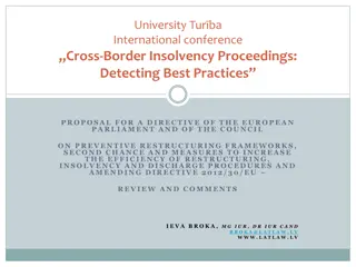 Proposal for Directive on Preventive Restructuring Frameworks