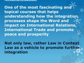 Integration Processes, International Relations, and Peace