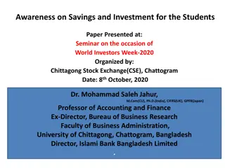 Awareness on Savings and Investment for Students - A Rationale