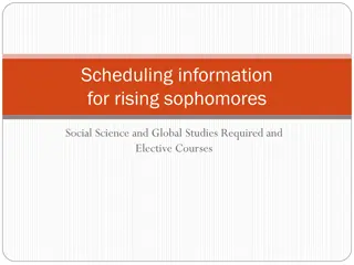 Sophomore Scheduling: Required Courses & Electives