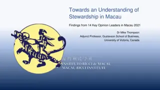 Towards an Understanding of  Stewardship in Macau