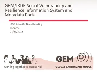Social Vulnerability and Resilience Information System and Metadata Portal