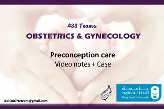 Essential Preconception Care Guidelines