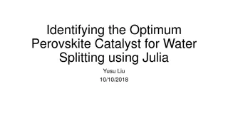 Identifying the Optimum Perovskite Catalyst for Water Splitting