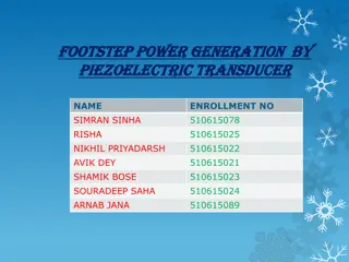 Footstep Power Generation by Piezoelectric Transducer
