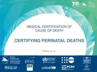 Certification of Perinatal Deaths in Tonga 2018
