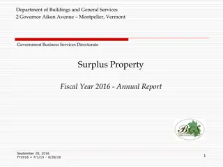 Vermont Surplus Property Management Overview