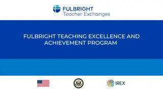 Fulbright Teaching Excellence and Achievement Program Overview