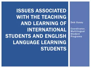 Challenges in Teaching and Learning International Students