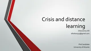 Crisis in Education: Challenges of Distance Learning