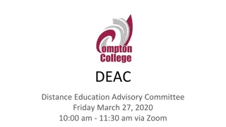 DEAC Advisory Committee Meeting Highlights