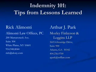 Indemnity: A Risk Management Tool