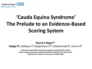 Cauda Equina Syndrome Scoring System: Evidence-Based Diagnosis Study