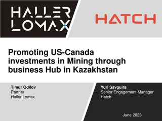 Promoting US-Canada Investments in Mining Through Kazakhstan Business Hub