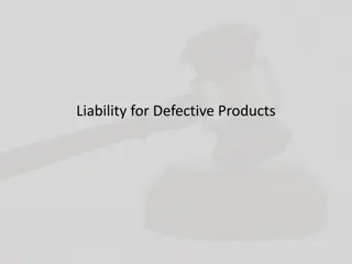 Liability for Defective Products in the EU