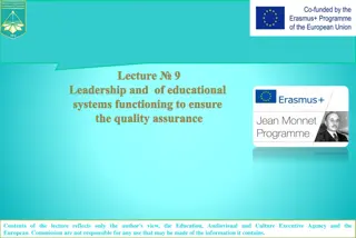 Leadership in Educational Systems for Quality Assurance