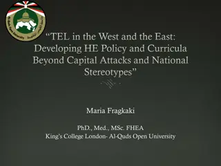 Developing HE Policy and Curricula Beyond Capital Attacks