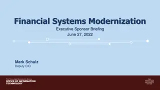 Financial Systems Modernization Executive Sponsor Briefing