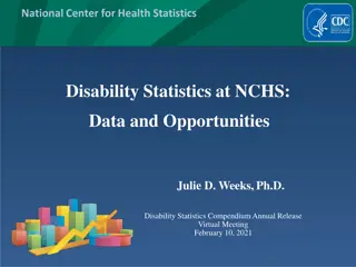 Disability Statistics at National Center for Health Statistics