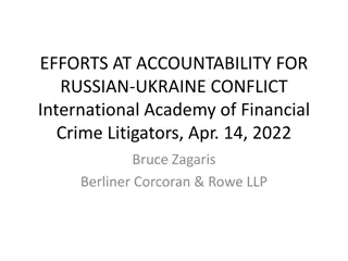 Efforts at Accountability for Russian-Ukraine Conflict Overview