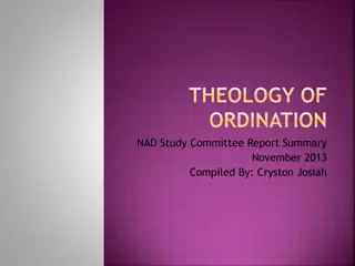 THEOLOGY OF  ORDINATION