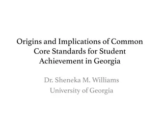 Implications of Common Core Standards for Student Achievement in Georgia
