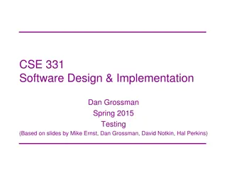 Importance of Testing in Software Design
