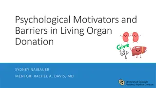 Psychological Motivators and Barriers in Living Organ Donation