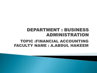 Basics of Financial Accounting and Reporting