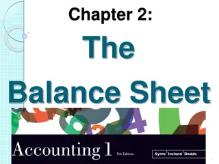 Chapter 2: The Balance Sheet Overview