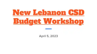 New Lebanon CSD Budget Workshop & Fund Balance Report