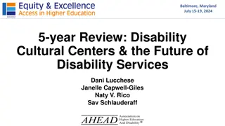 Disability Cultural Centers: Past, Present, Future