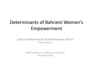 Determinants of Bahraini Women's Empowerment Study