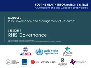 RHIS Governance: Concepts & Practice
