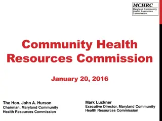 Community Health Resources Commission Overview