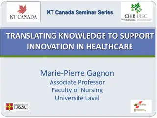 Translating Knowledge for Healthcare Innovation