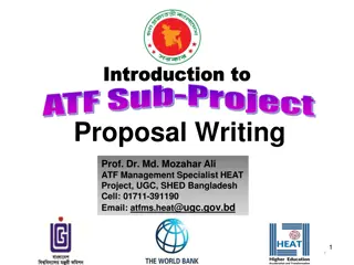 Writing Proposal on Academic Transformation Fund