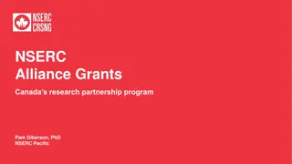 NSERC Alliance Grants - Research Partnerships in Canada